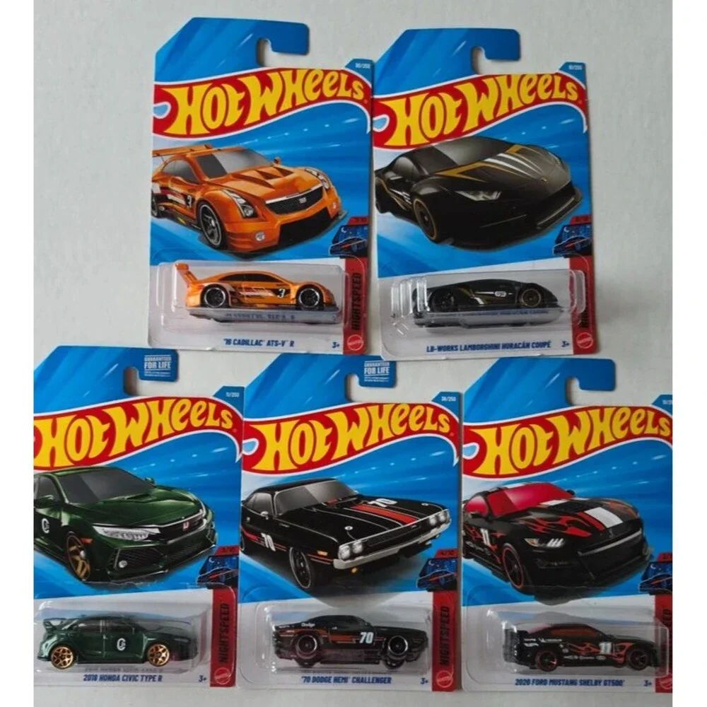 Hot Wheels 5-Car Bundle - Night Speed - Diecast Toy Vehicles - New